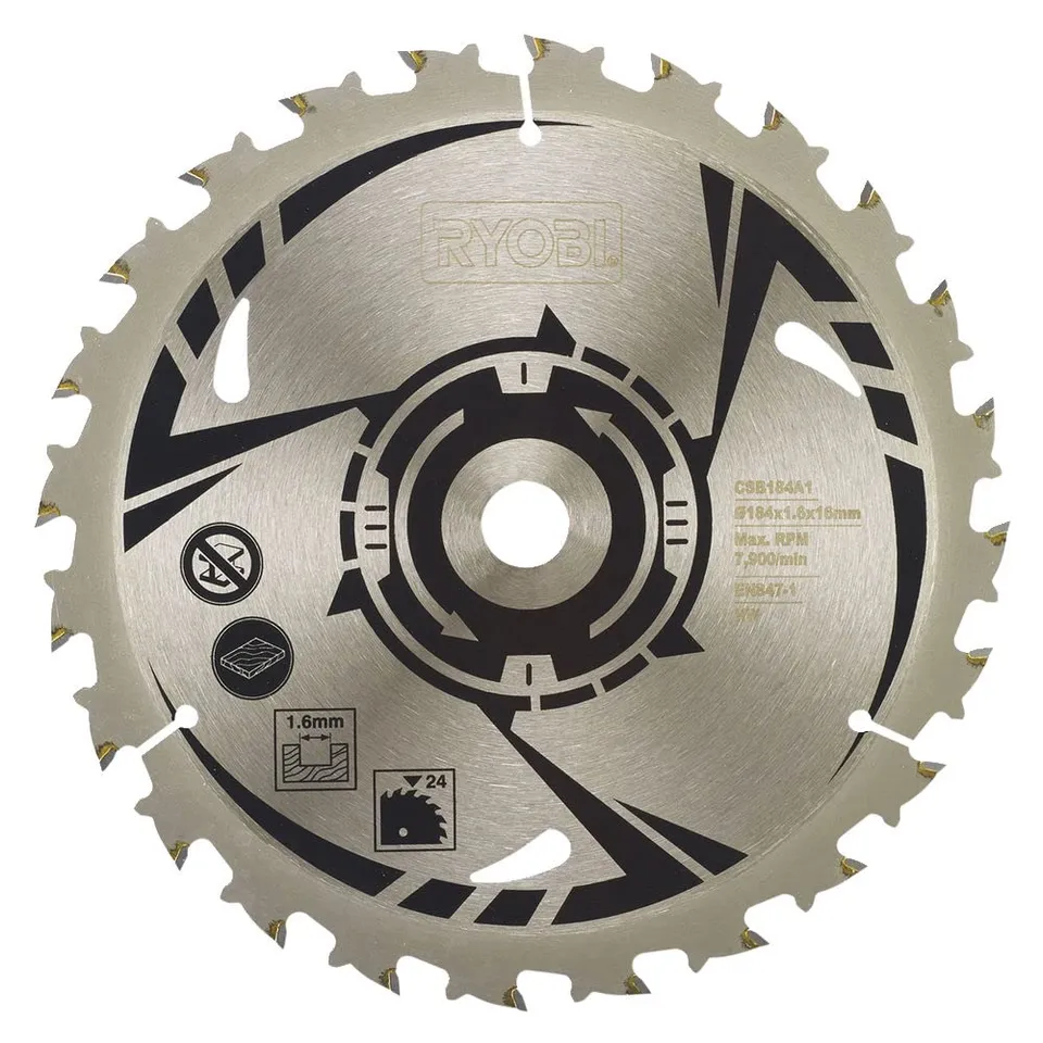 ryobi-lama-per-sega-circolare-184-mm-24-denti-in-carburo-di-tungsteno image 1