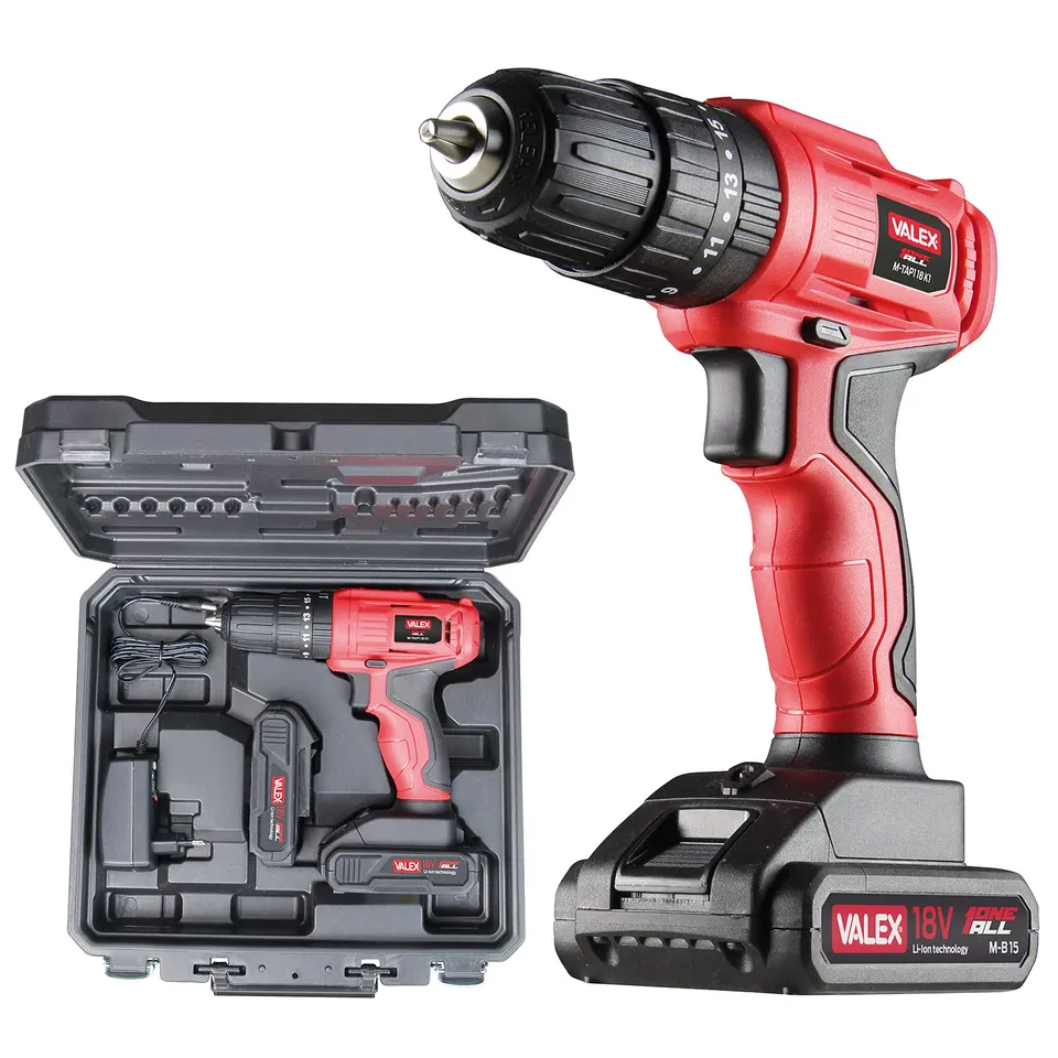 valex-trapano-avvitatore-a-percussione-a-batteria-m-tap1-18-k1-serie-oneall-18v- image 1