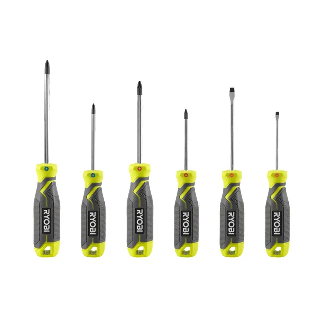 ryobi-rhsds6pc-set-di-6-cacciaviti-magnetici-con-impugnatura-ergonomica-antisciv image 1