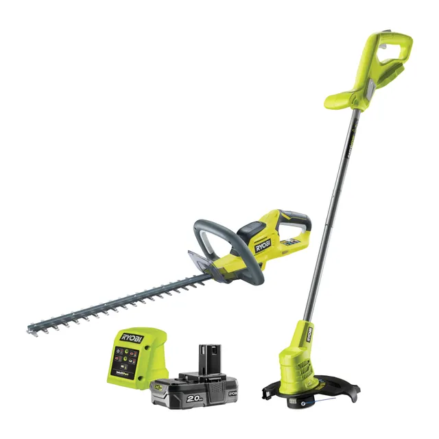 ryobi-rht1845lt25m20-kit-tagliasiepi-e-tagliabordi-18v-one-con-batteria-2-0-ah-e image 1
