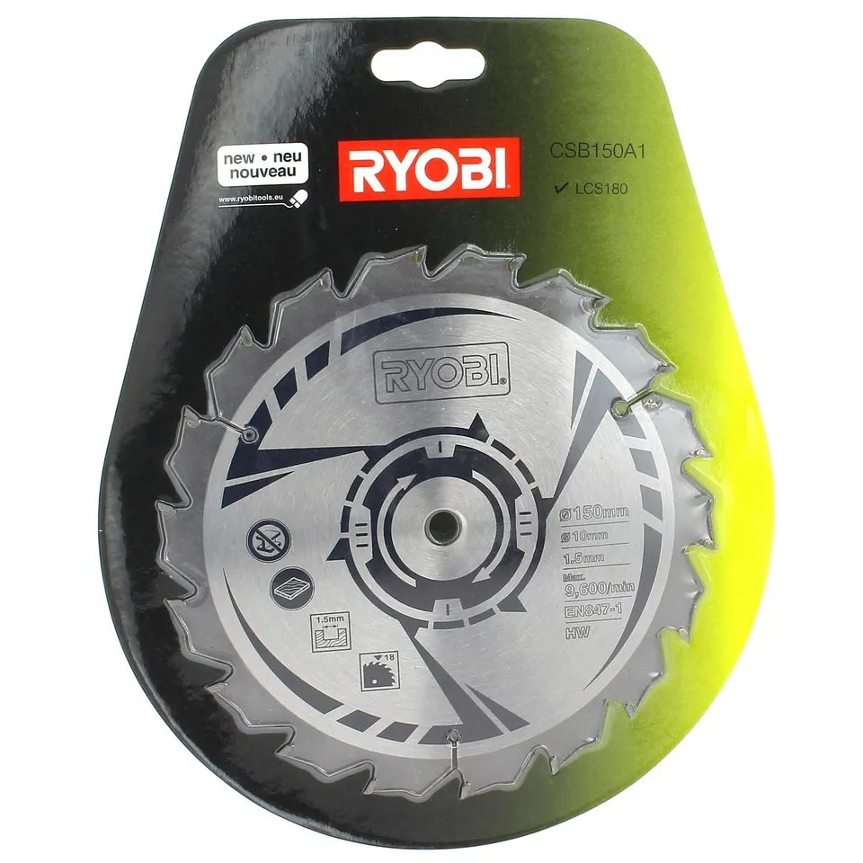 ryobi-lama-ultra-sottile-per-sega-circolare-150-mm-18-denti-foro-10-mm-rwsl180m image 1