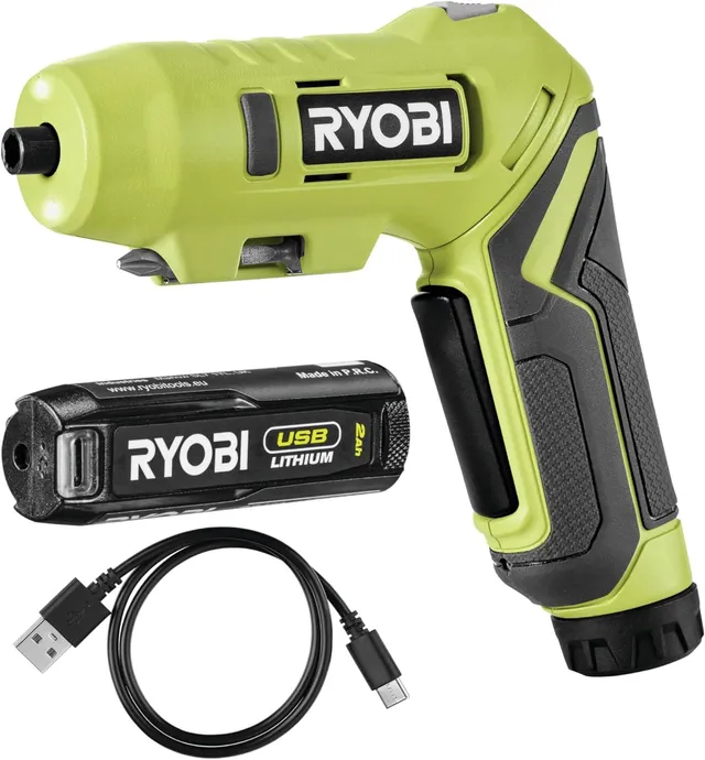 ryobi-rsdp4-120g-avvitatore-a-batteria-4v-usb-lithium-con-impugnatura-orientabil image 1