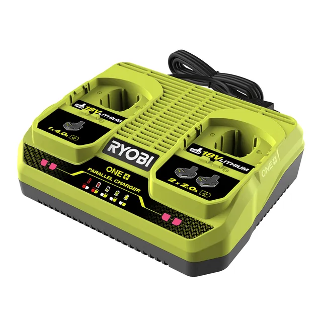 ryobi-rc18240-caricabatterie-originale-18v-one-a-doppia-porta-4-0a-2-0a-tecnolog image 1