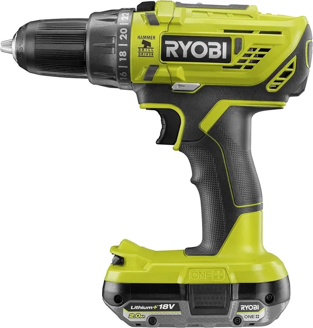 ryobi-r18pd32-1c20g-trapano-a-percussione-a-batteria-18v-one-2-velocit-24-posizi image 1
