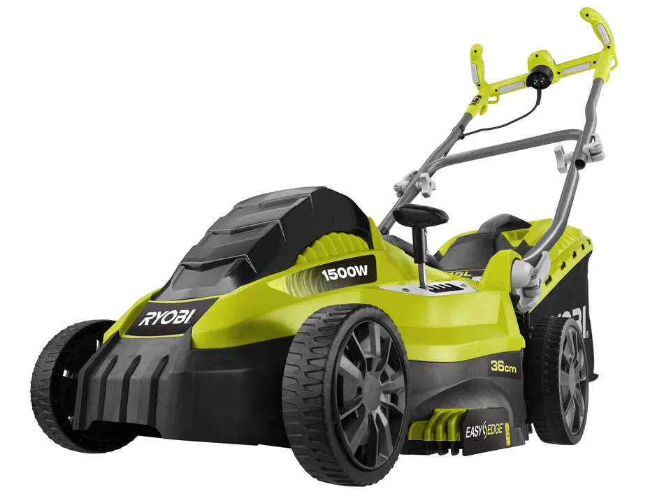 ryobi-rlm15e36h-tosaerba-elettrico-1500w-con-taglio-36cm-cesto-raccolta-45l-mulc image 1
