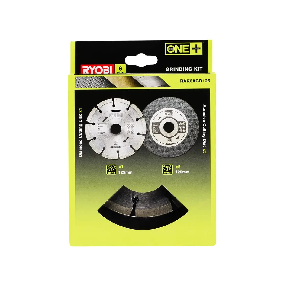 ryobi-set-6-dischi-da-taglio-125-mm-per-smerigliatrice-angolare-con-disco-diaman image 1