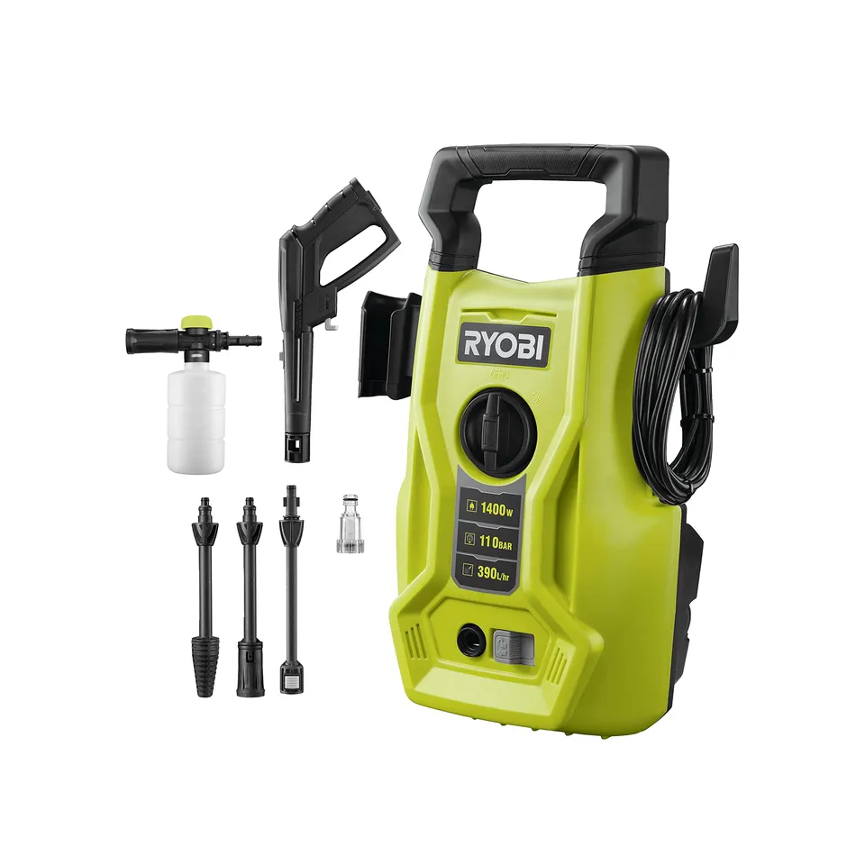 ryobi-ry110pwa-idropulitrice-elettrica-a-cavo-1400w-110-bar-portata-390-l-h-pomp image 1