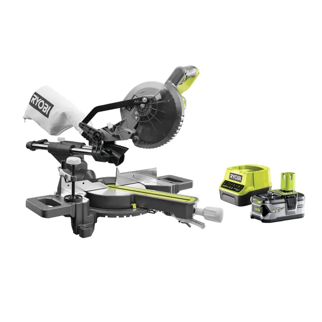 ryobi-one-troncatrice-radiale-18v-190-mm-capacit-50-x-250-mm-a-90-con-batteria-4 image 1