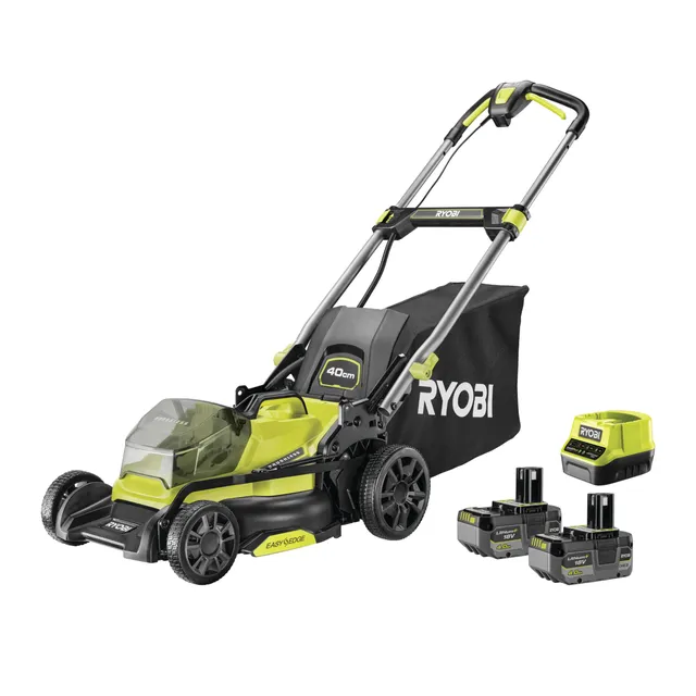 ryobi-ry18lmx40c-240-rasaerba-a-batteria-18v-one-brushless-40-cm-con-2-batterie- image 1