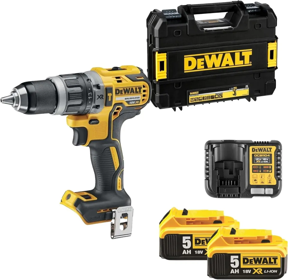dewalt-dcd796p2-qw-trapano-avvitatore-a-percussione-brushless-18v-xr-2-batterie- image 1