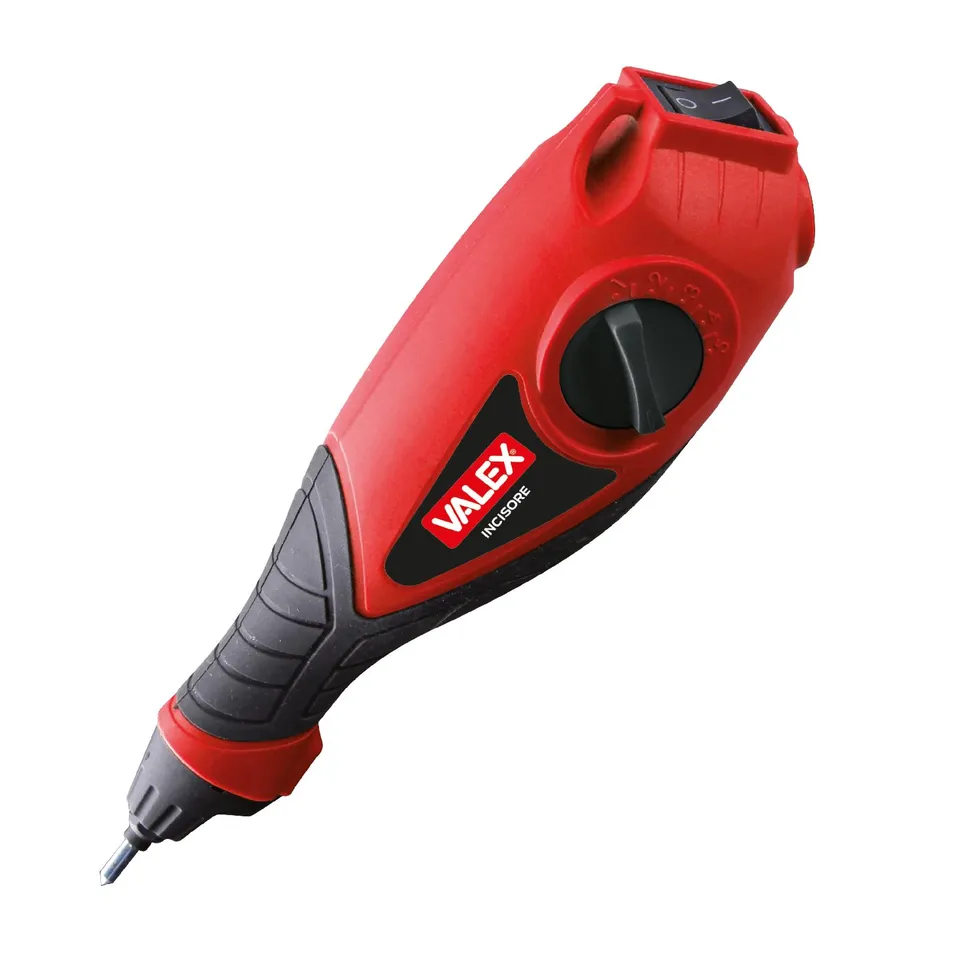 valex-incisore-elettrico-13w-6000-rpm-con-2-maschere-lettere-e-cifre-punta-in-ac image 1