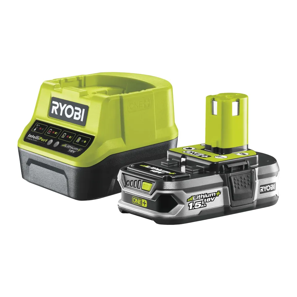ryobi-rc18120-115-kit-batteria-1-5-ah-litio-18v-one-con-caricabatterie-e-4-indic image 1