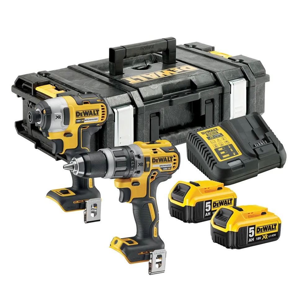 dewalt-dck266p2-qw-kit-doppio-18v-xr-brushless-con-trapano-a-percussione-dcd796- image 1