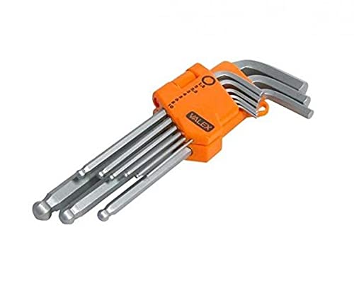 valex-set-9-chiavi-esagonali-ad-elle-ball-point-brugola-1-5-10-mm-in-cromo-vanad image 1