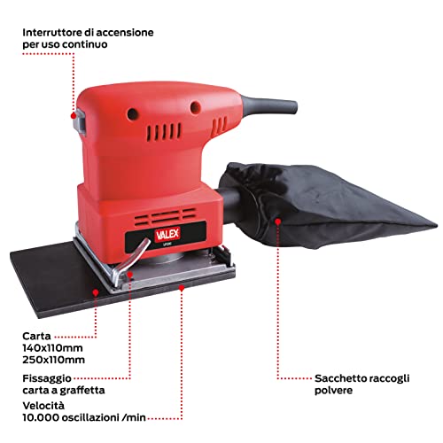 valex-lp230-levigatrice-palmare-180w-con-2-piastre-intercambiabili-2-fogli-abras image 6