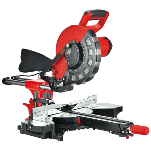 valex-troncatrice-radiale-trl256l-2000w-lama-255mm-taglio-0-45-2-tavoli-laterali image 2