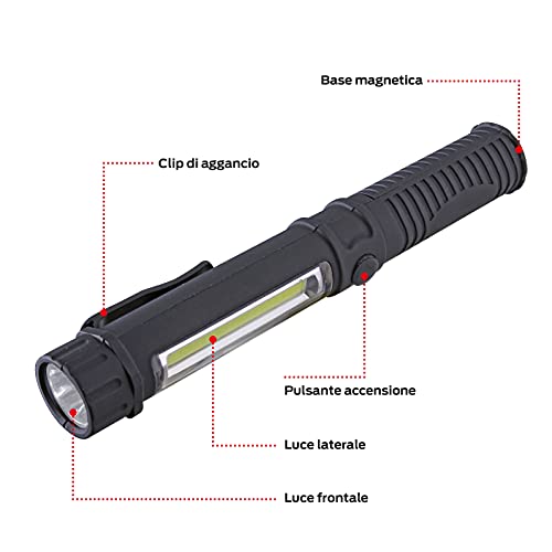 valex-torcia-led-a-penna-270-lumen-con-luce-frontale-e-laterale-magnete-e-clip image 6