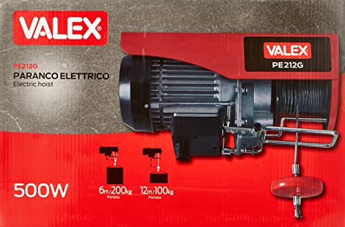 valex-pe212g-paranco-elettrico-500-w-portata-200-kg-sollevamento-12-m-fune-antig image 7