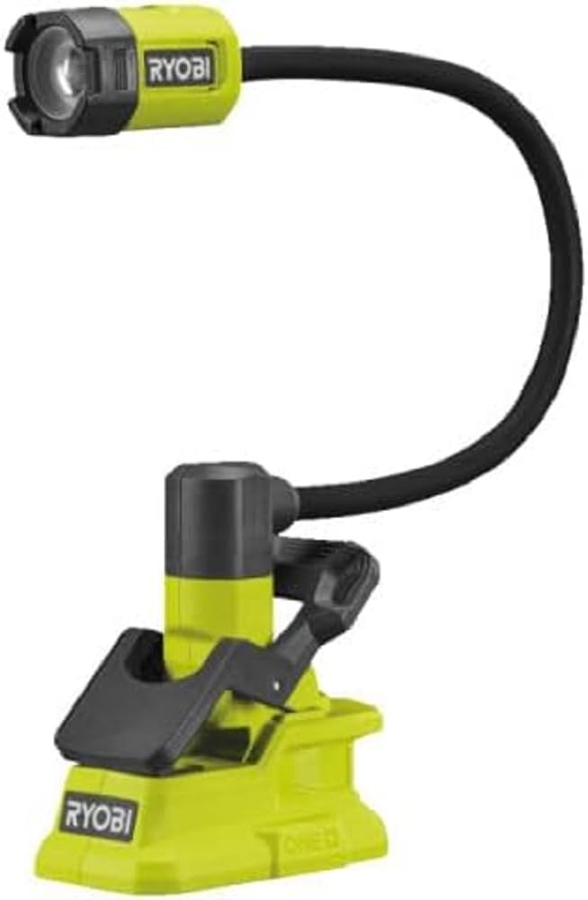 ryobi-rlcf18-0-lampada-led-flessibile-18v-one-400-lumen-con-morsetto-e-collo-fle image 1
