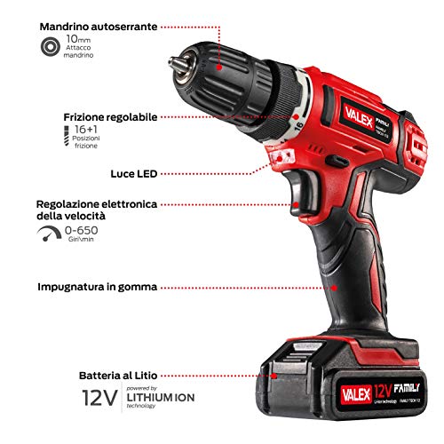 valex-family-tech-112-trapano-avvitatore-a-batteria-12v-litio-con-mandrino-autos image 7