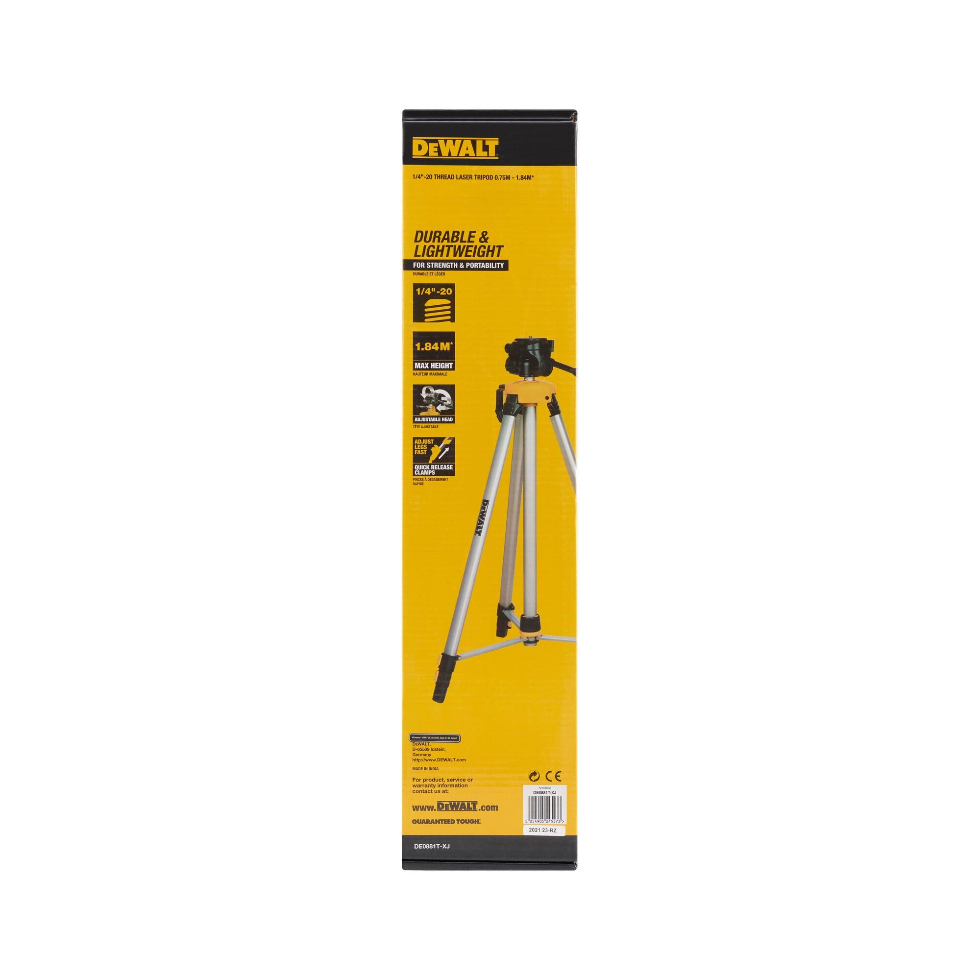 dewalt-de0881t-xj-treppiede-in-alluminio-1-4-20-supporto-pieghevole-per-laser-e- image 4