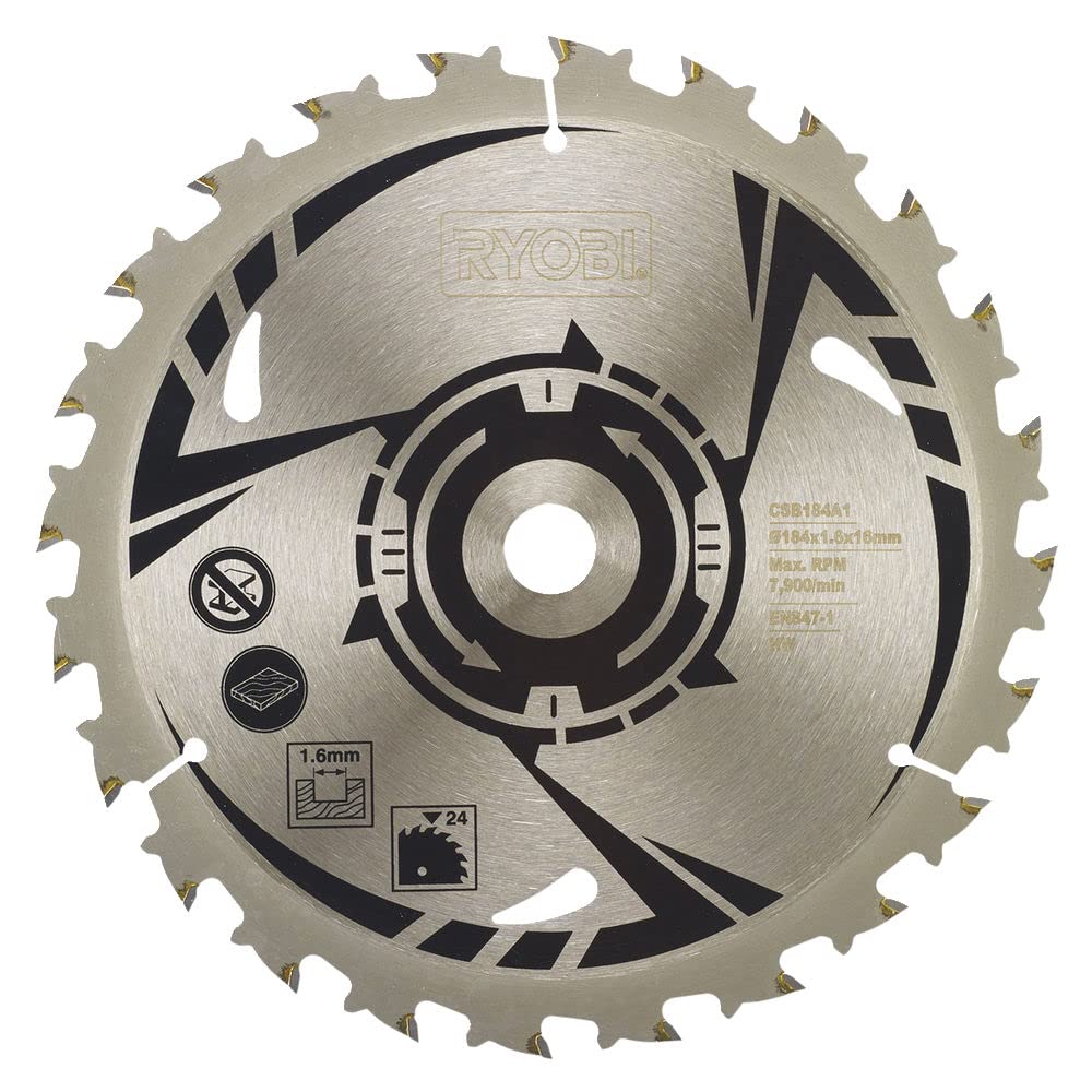 ryobi-lama-per-sega-circolare-184-mm-24-denti-in-carburo-di-tungsteno image 1