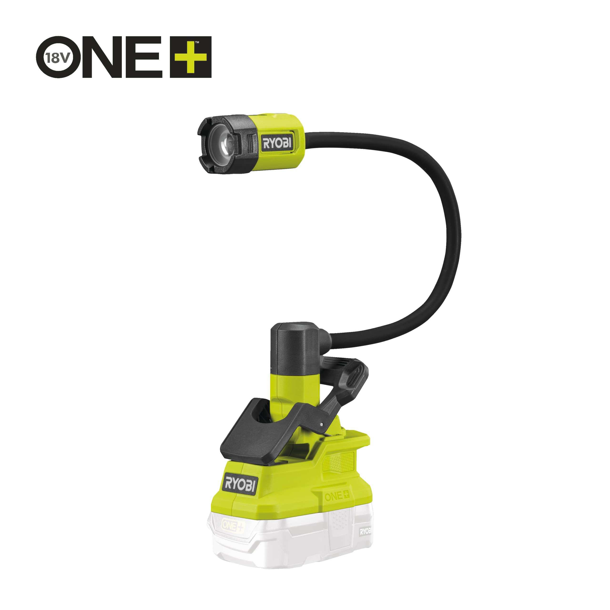 ryobi-rlcf18-0-lampada-led-flessibile-18v-one-400-lumen-con-morsetto-e-collo-fle image 2