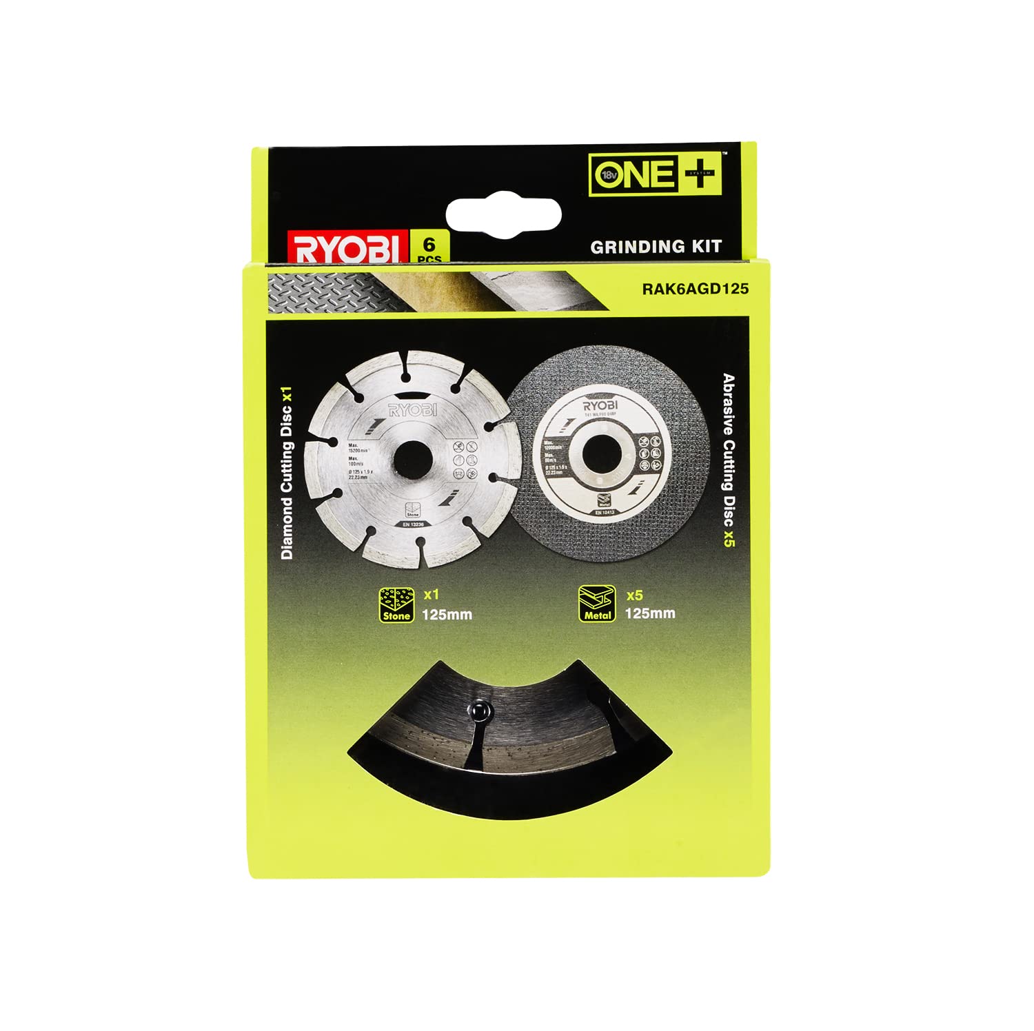 ryobi-set-6-dischi-da-taglio-125-mm-per-smerigliatrice-angolare-con-disco-diaman image 1