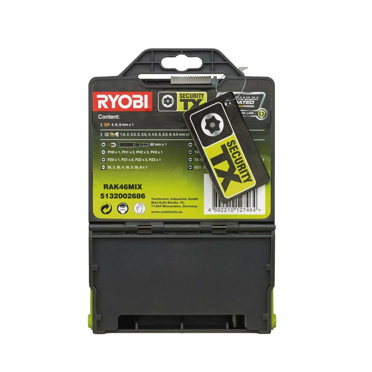 ryobi-set-46-punte-e-punte-da-trapano-con-rivestimento-in-titanio-e-portainserti image 3