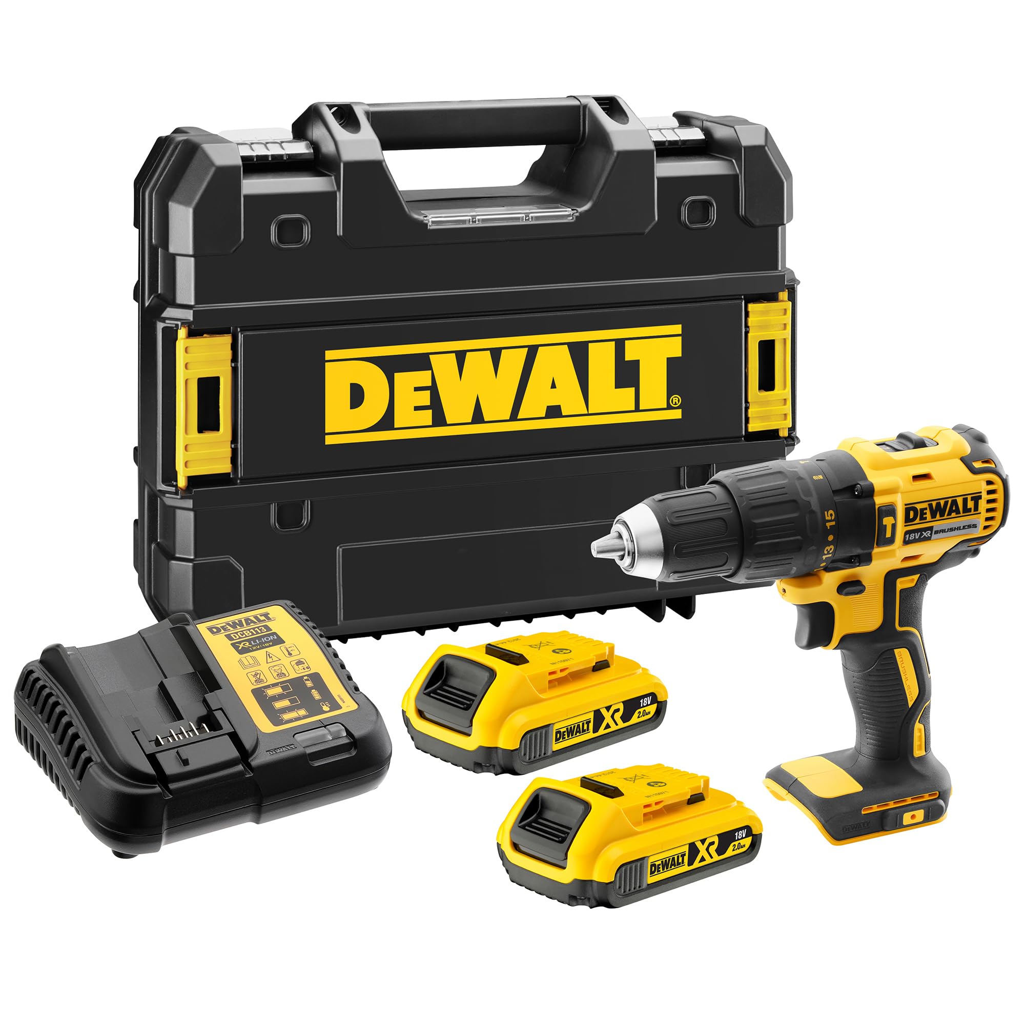 dewalt-dcd778d2t-qw-xr-trapano-avvitatore-combinato-brushless-18v-2x-batterie-li image 4