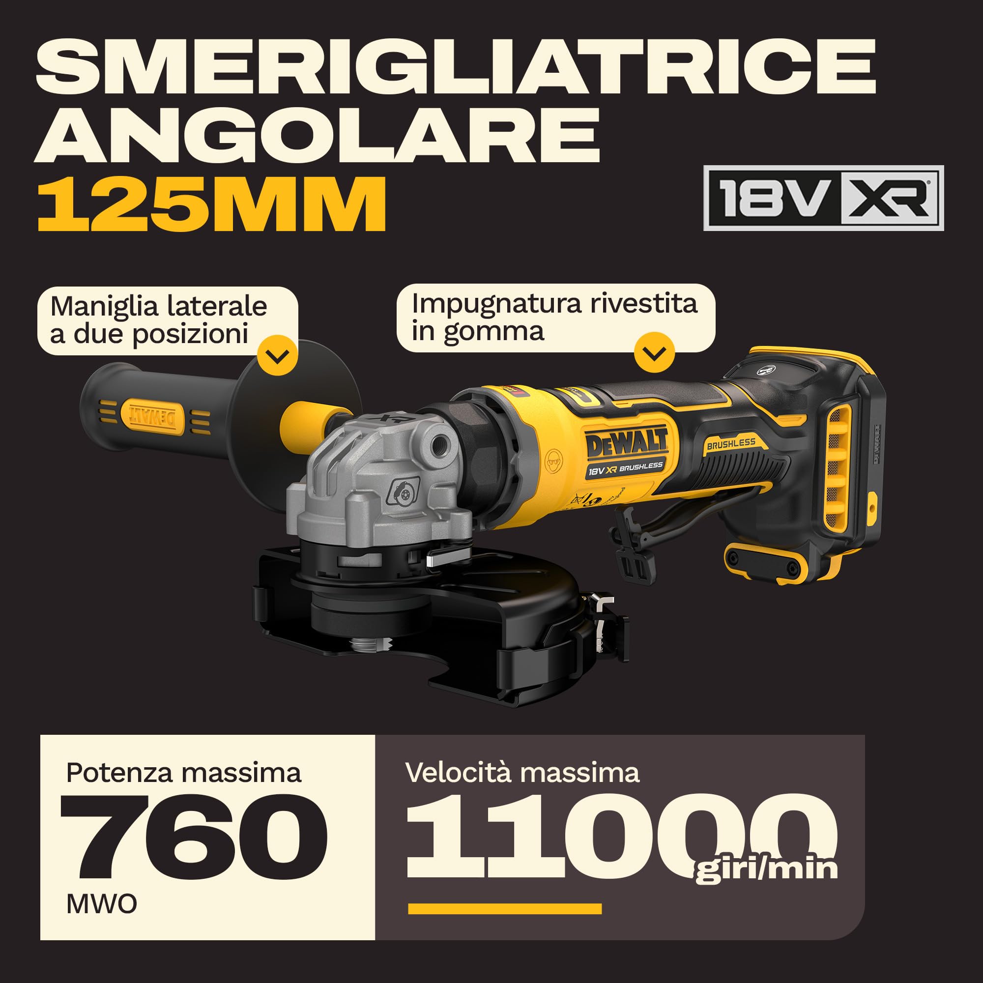 dewalt-dcg404n-xj-smerigliatrice-angolare-compatta-brushless-18v-xr-125-mm-solo- image 2