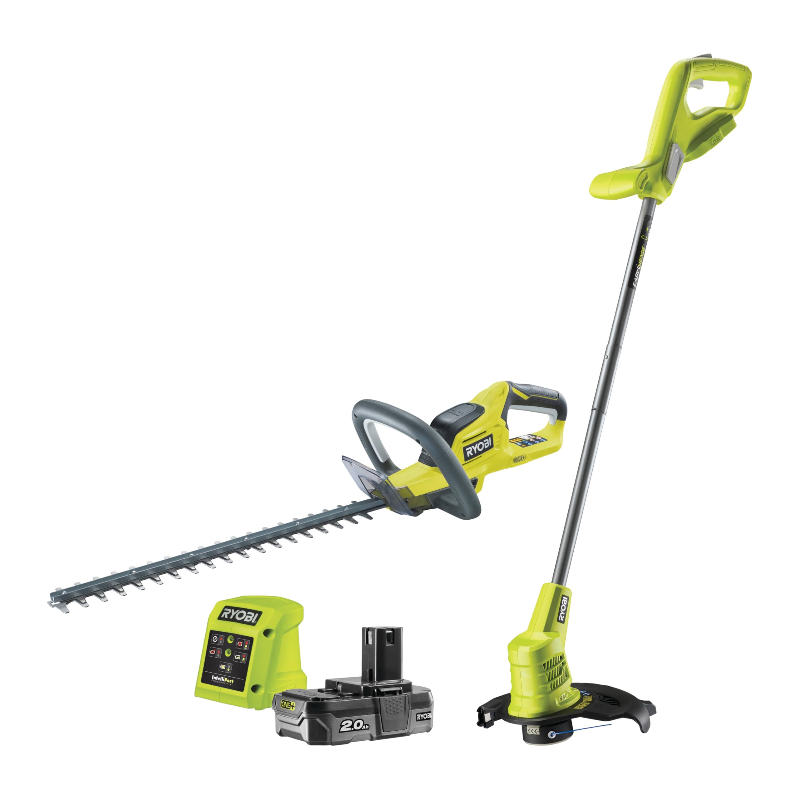 ryobi-rht1845lt25m20-kit-tagliasiepi-e-tagliabordi-18v-one-con-batteria-2-0-ah-e image 1