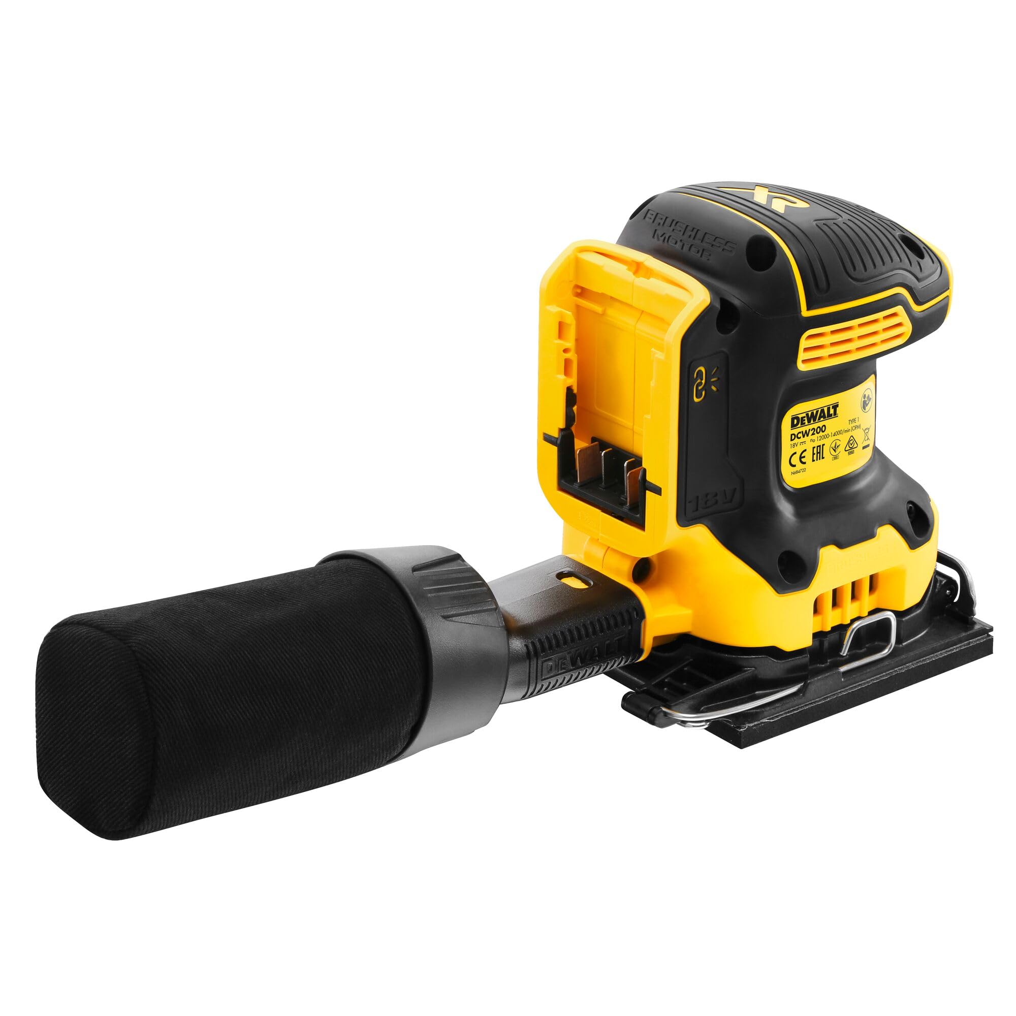 dewalt-dcw200n-xj-levigatrice-orbitale-18v-xr-brushless-a-foglio-1-4-corpo-solo- image 2