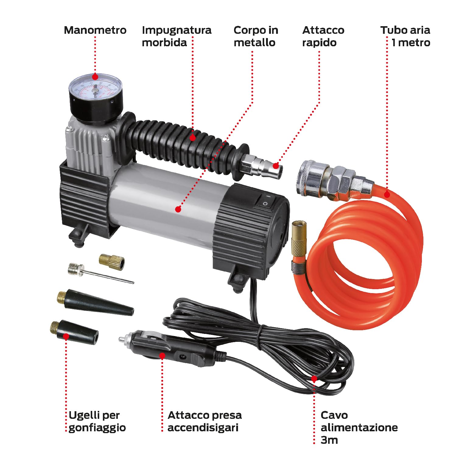 valex-met21-minicompressore-12v-da-auto-7-bar-con-pistone-30-mm-corpo-in-metallo image 3