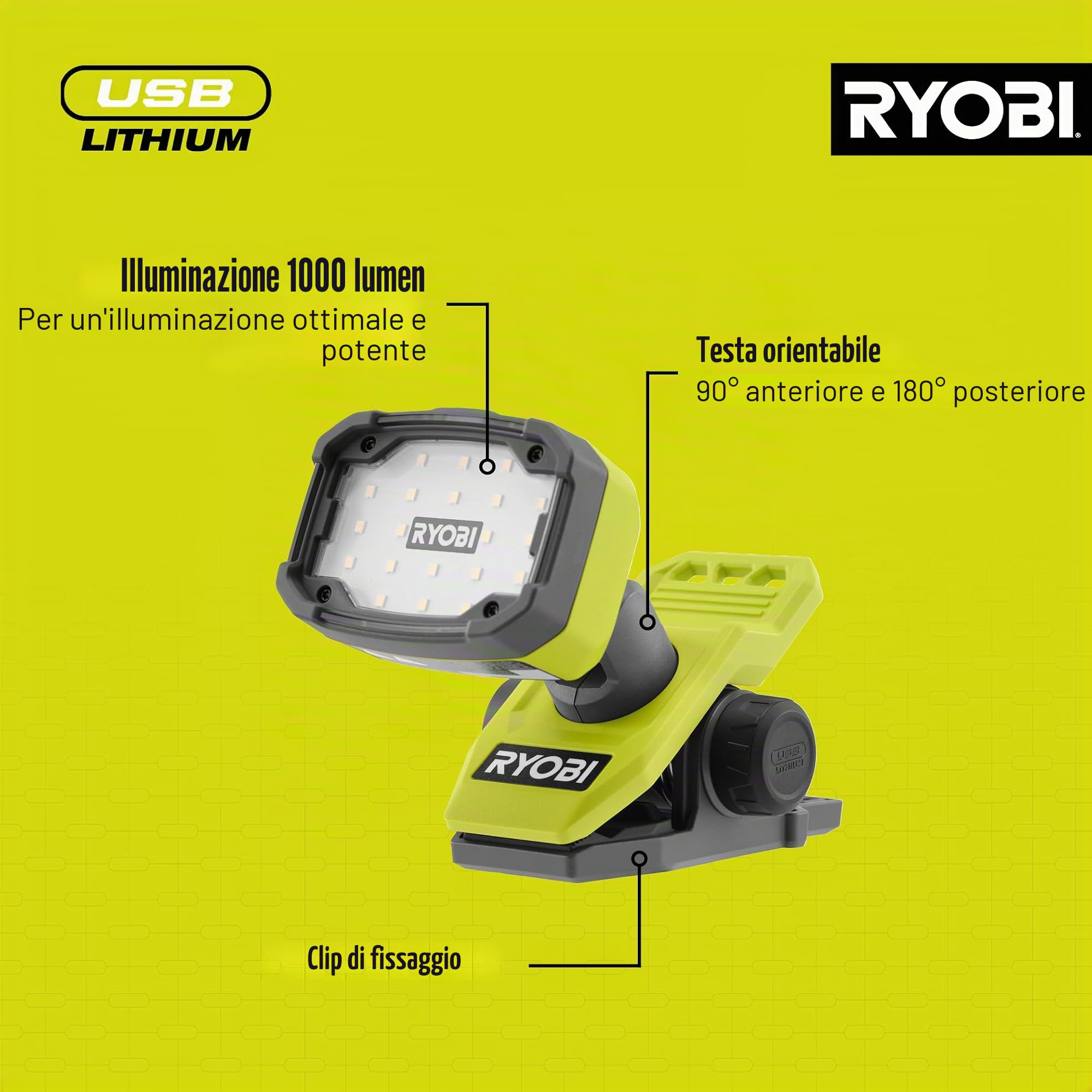 ryobi-rlc4-0-lampada-con-pinza-a-batteria-4v-usb-lithium-1000-300-100-lumen-test image 8