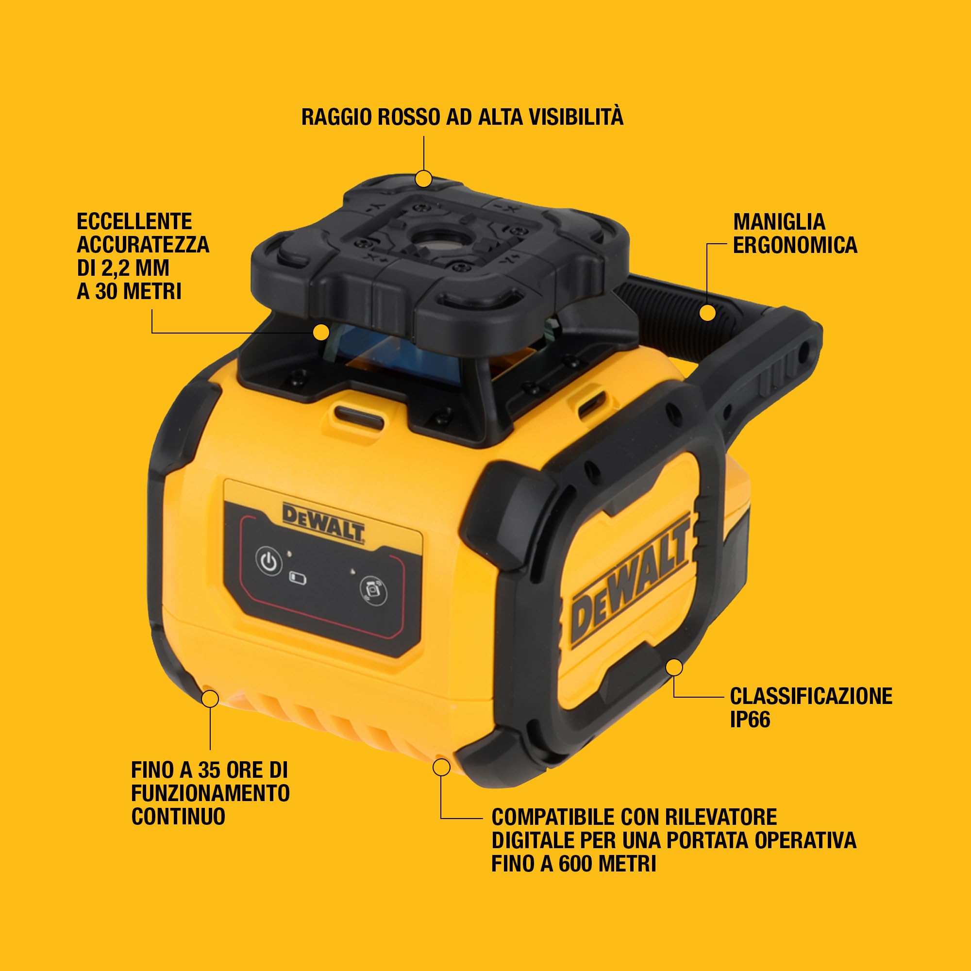 dewalt-dcle05211r-xj-laser-rotante-rosso-alcalino-portata-600-m-con-rilevatore-a image 8