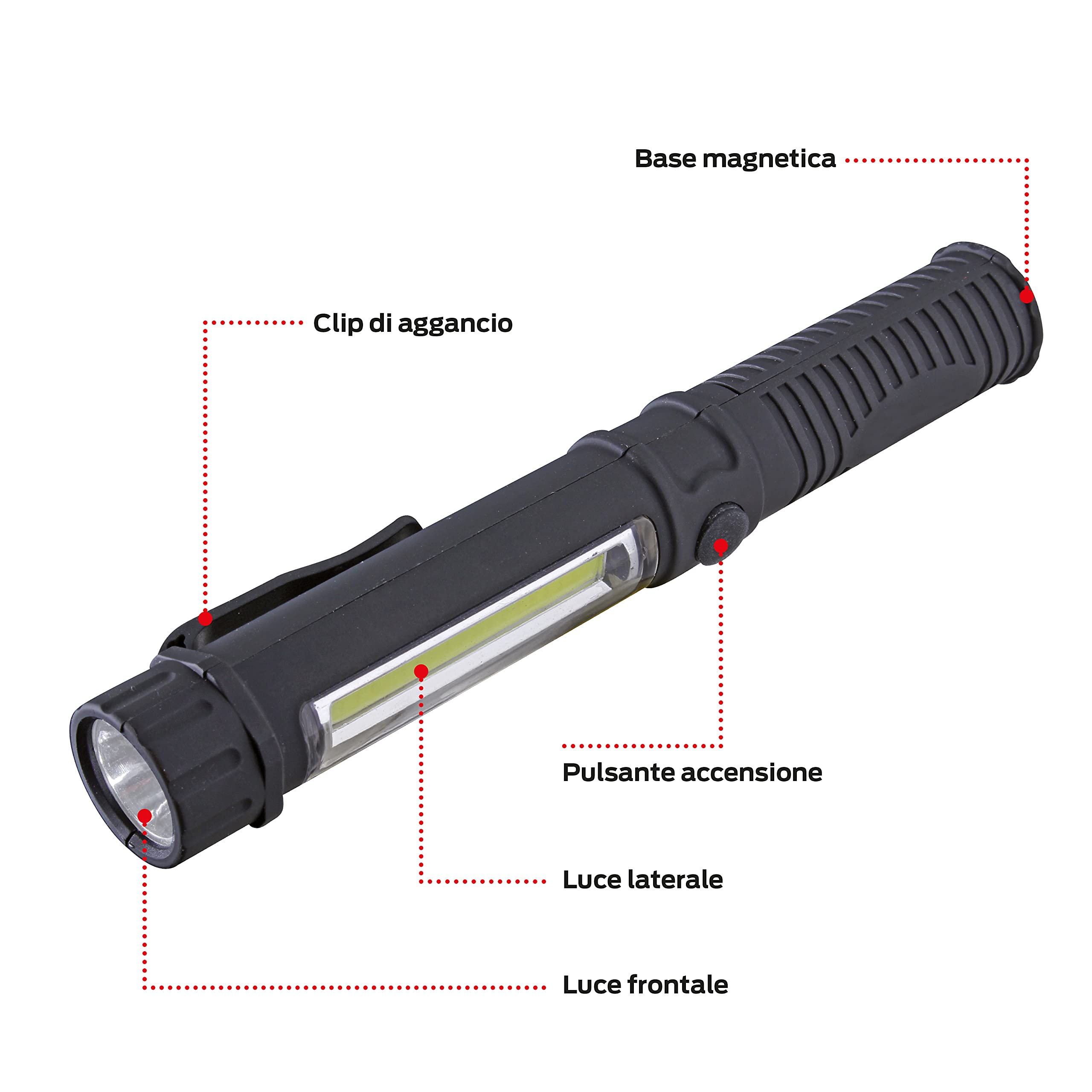 valex-torcia-led-a-penna-270-lumen-con-luce-frontale-e-laterale-magnete-e-clip image 2