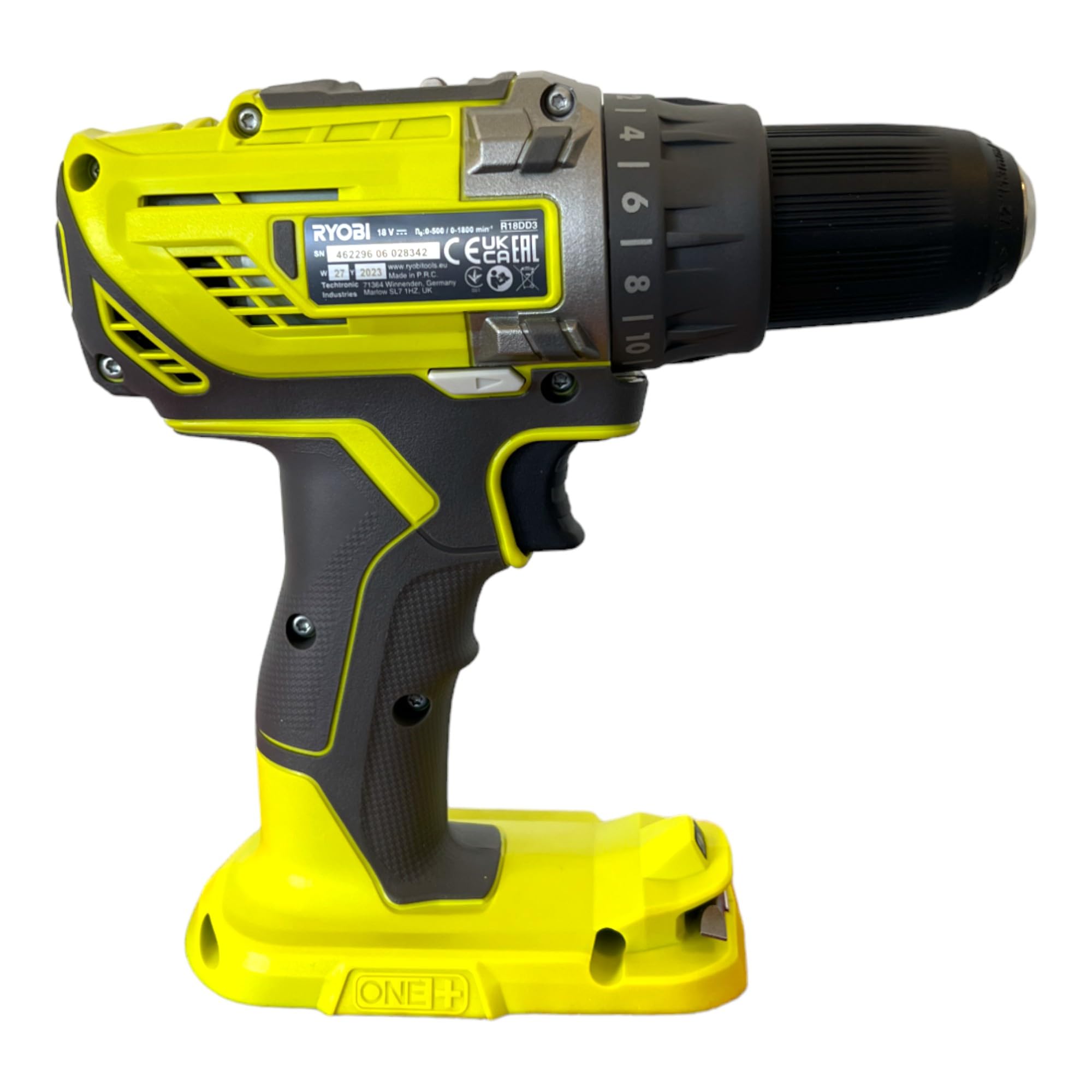 ryobi-r18dd3-0-trapano-avvitatore-a-batteria-18v-one-mandrino-13mm-2-velocit-luc image 5