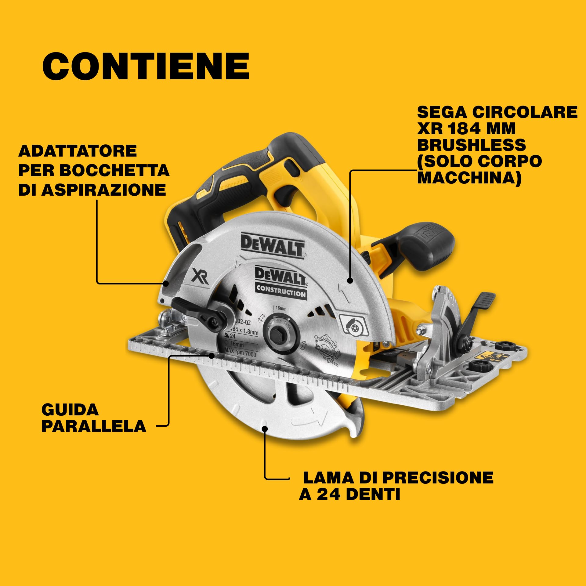 dewalt-xr-dcs572nt-xj-sega-circolare-brushless-18v-con-lama-184-mm-taglio-58-mm- image 4