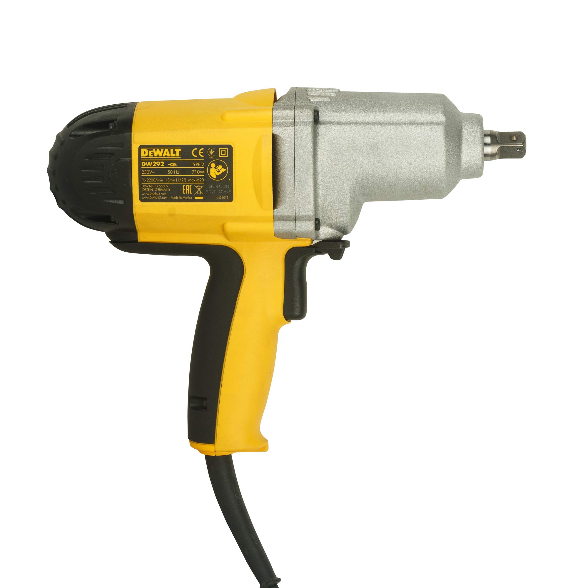 dewalt-dw292-qs-avvitatore-a-impulso-con-filo-1-2-710w-coppia-440-nm-max-bullone image 2