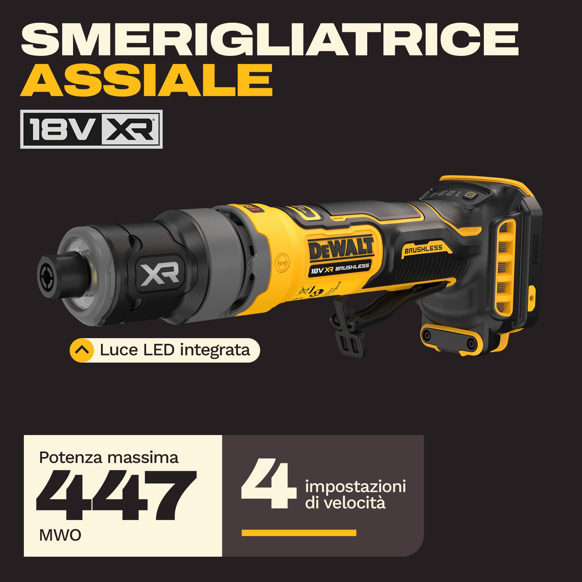 dewalt-dcg420n-xj-smerigliatrice-compatta-in-linea-brushless-18v-xr-solo-utensil image 2