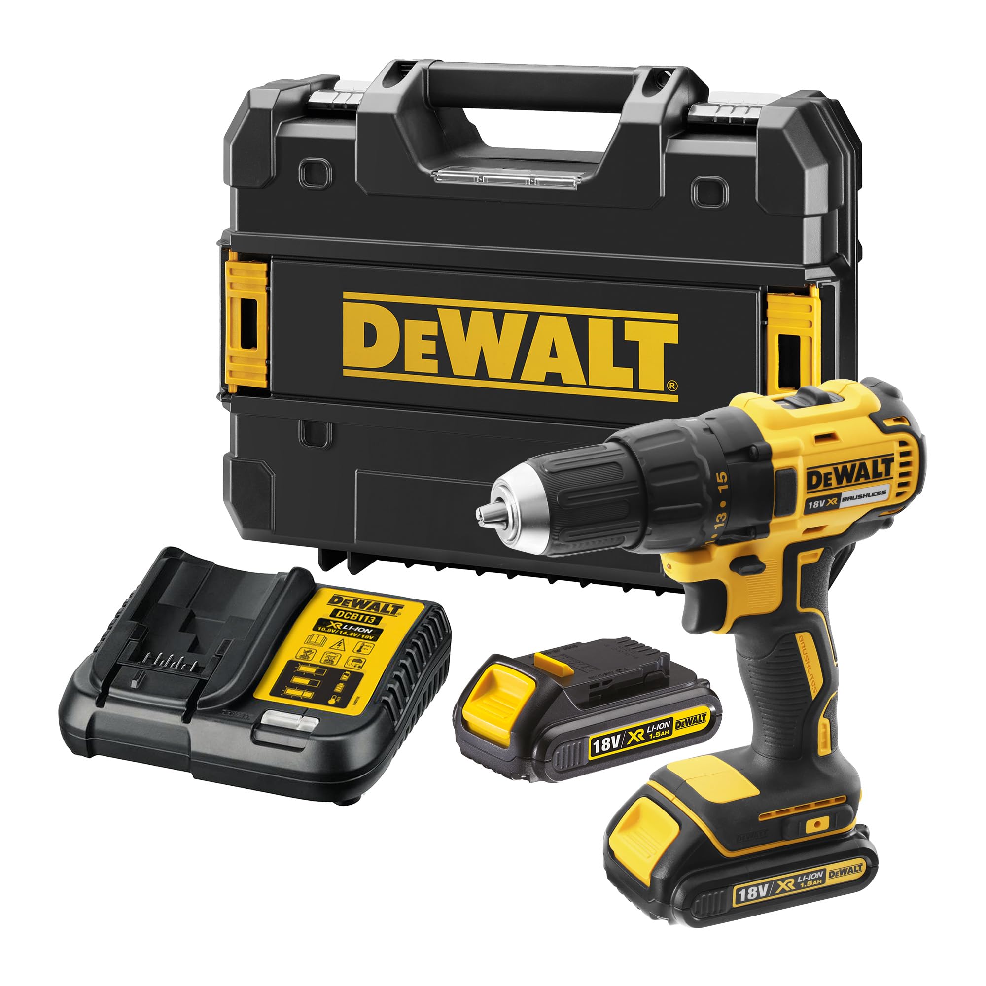 dewalt-dcd777s2t-qw-trapano-avvitatore-compatto-xr-18v-brushless-con-2-batterie- image 1