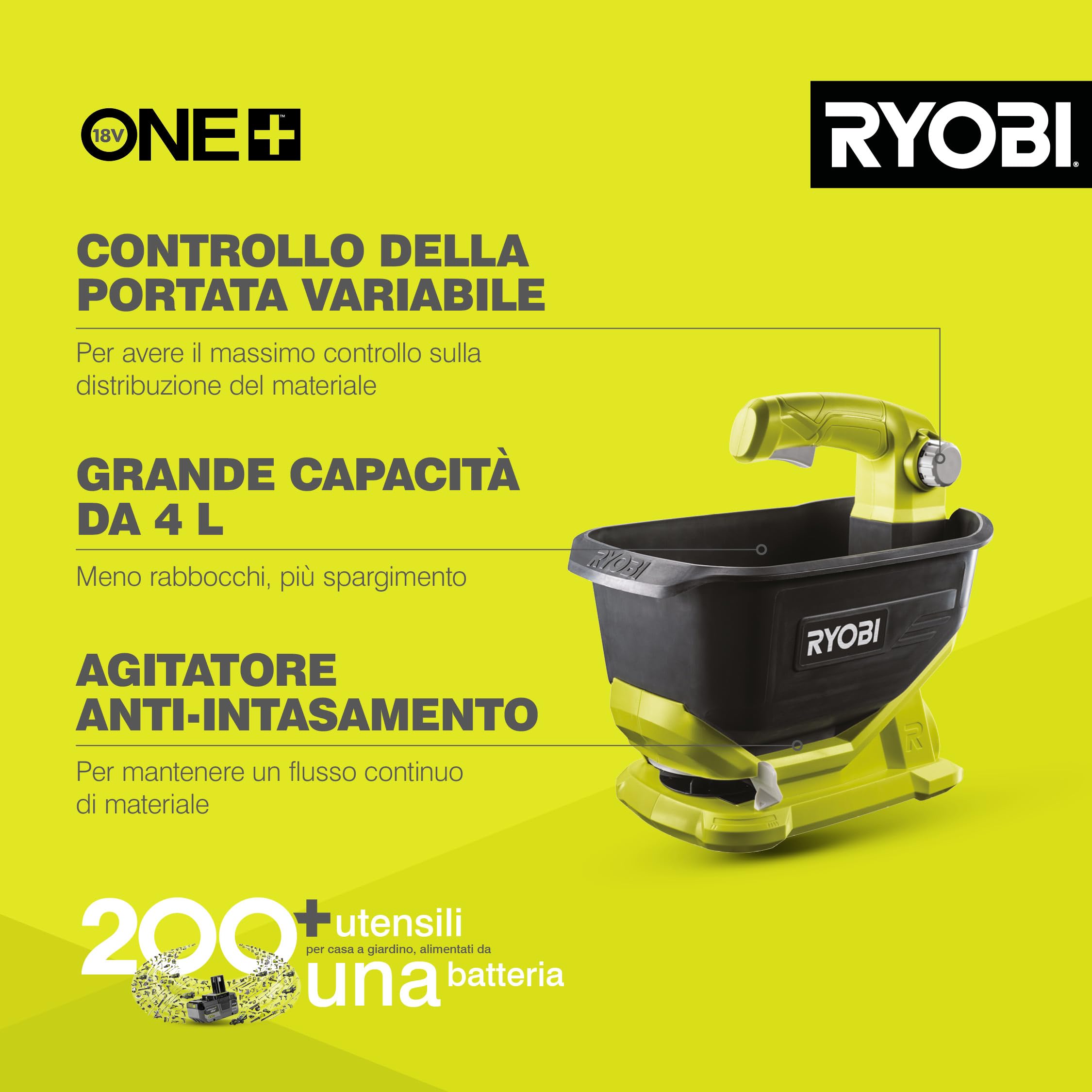ryobi-oss1800-spargitore-a-batteria-18v-one-4l-con-flusso-regolabile-2-5-3-5-m-e image 2