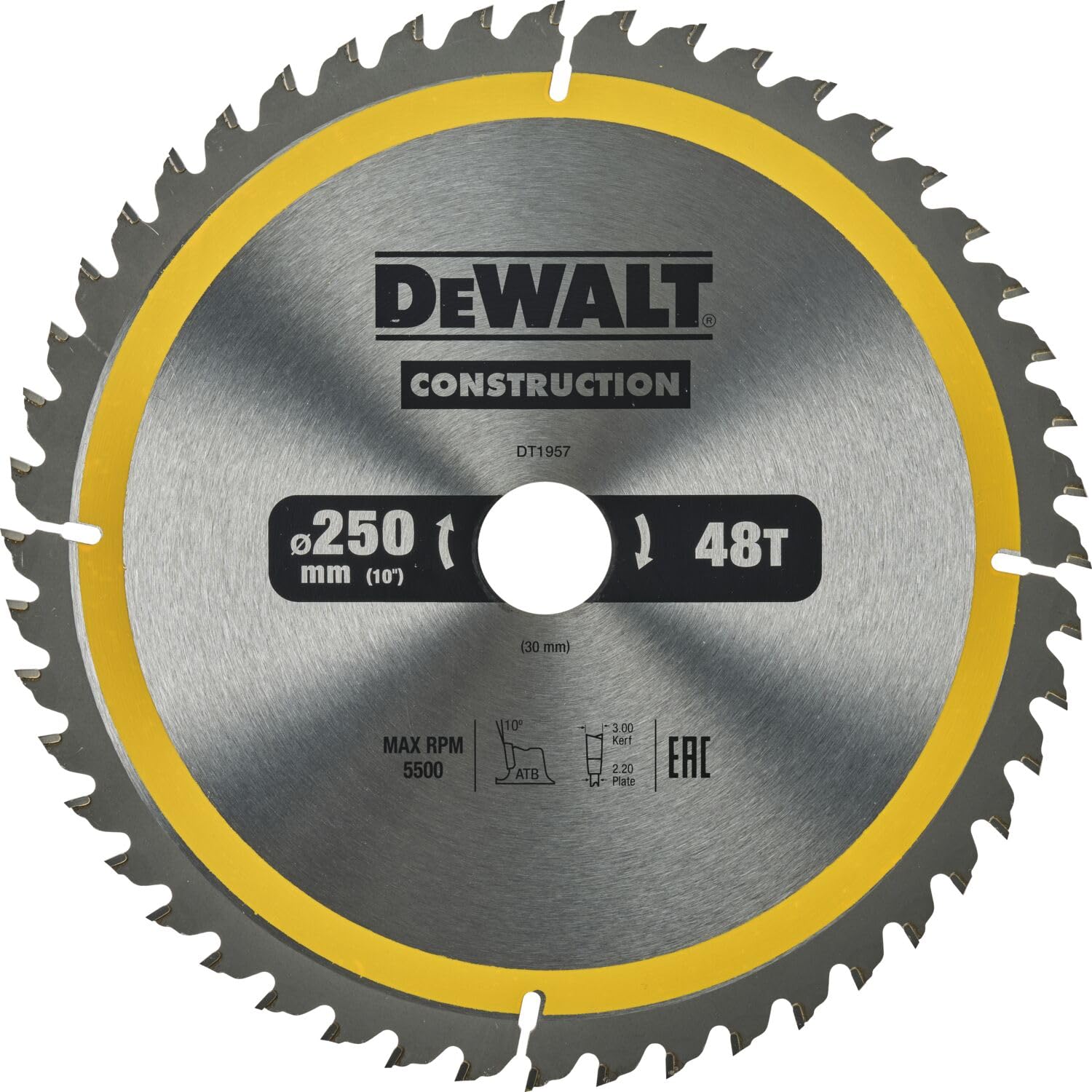 dewalt-dt1957-qz-lama-circolare-da-edilizia-250x30-mm-48-denti-per-seghe-stazion image 1