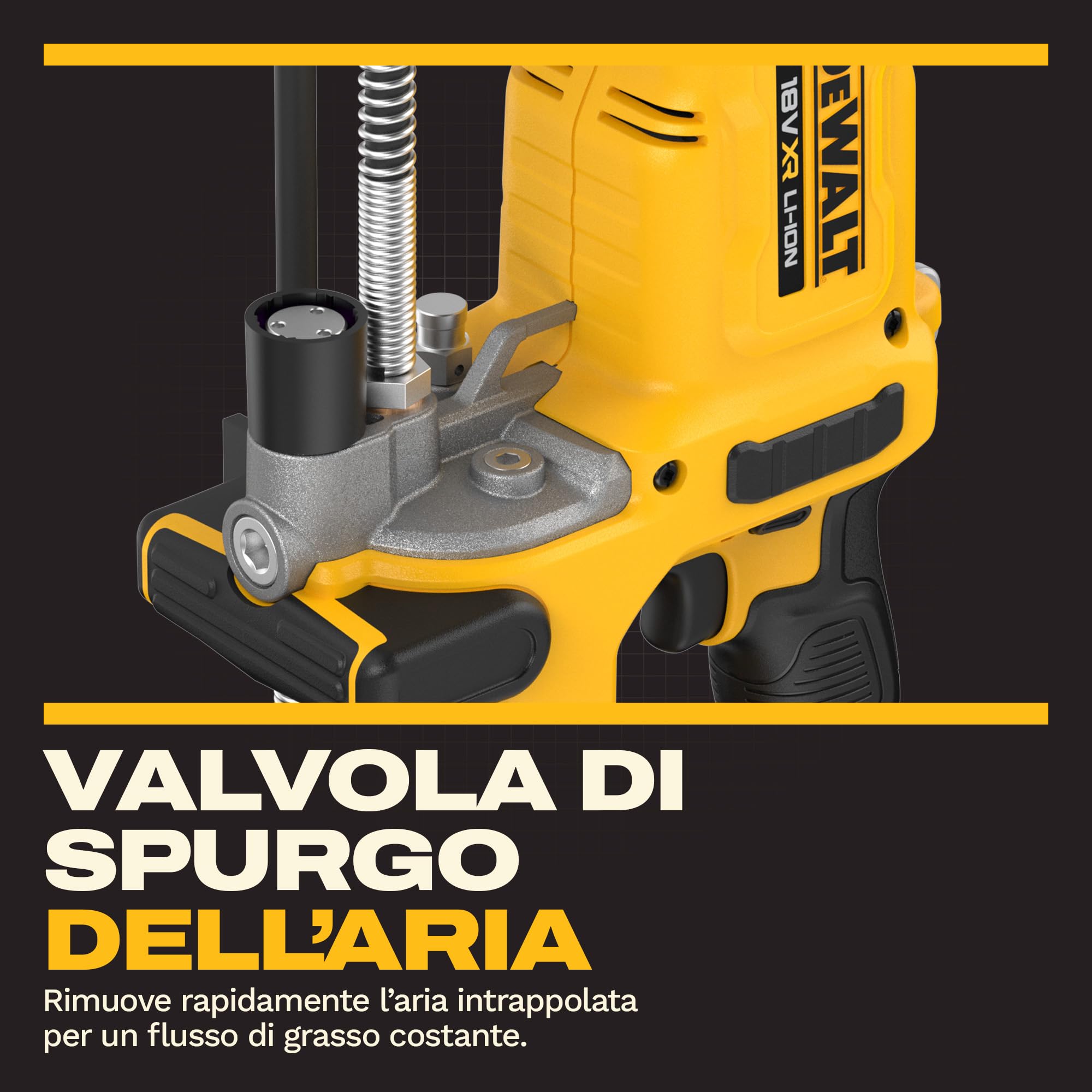 dewalt-dcgg581p1g-qw-ingrassatore-a-batteria-18v-xr-2-velocit-con-borsa-e-batter image 8