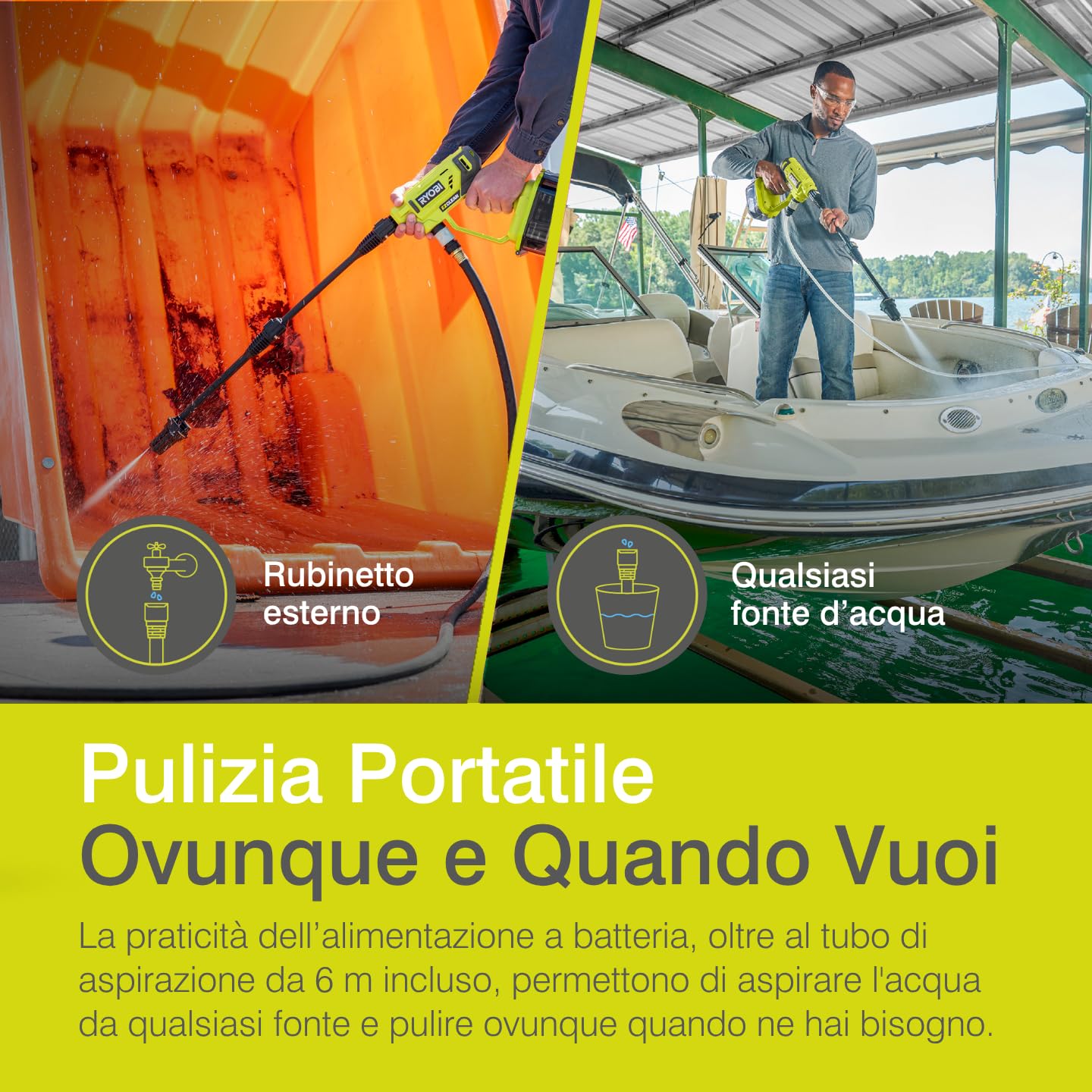 ryobi-ry18pw22a-125-idropulitrice-portatile-a-batteria-18v-one-22-bar-con-batter image 3