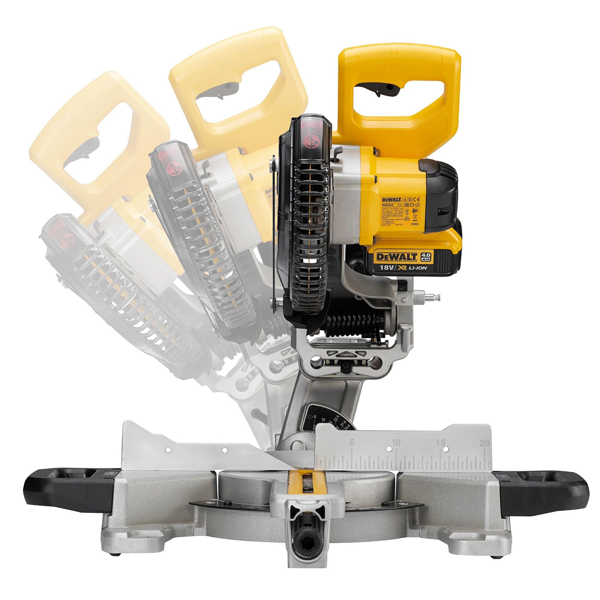 dewalt-dcs365n-xj-troncatrice-radiale-a-batteria-18v-xr-con-disco-184-mm-angoli- image 5