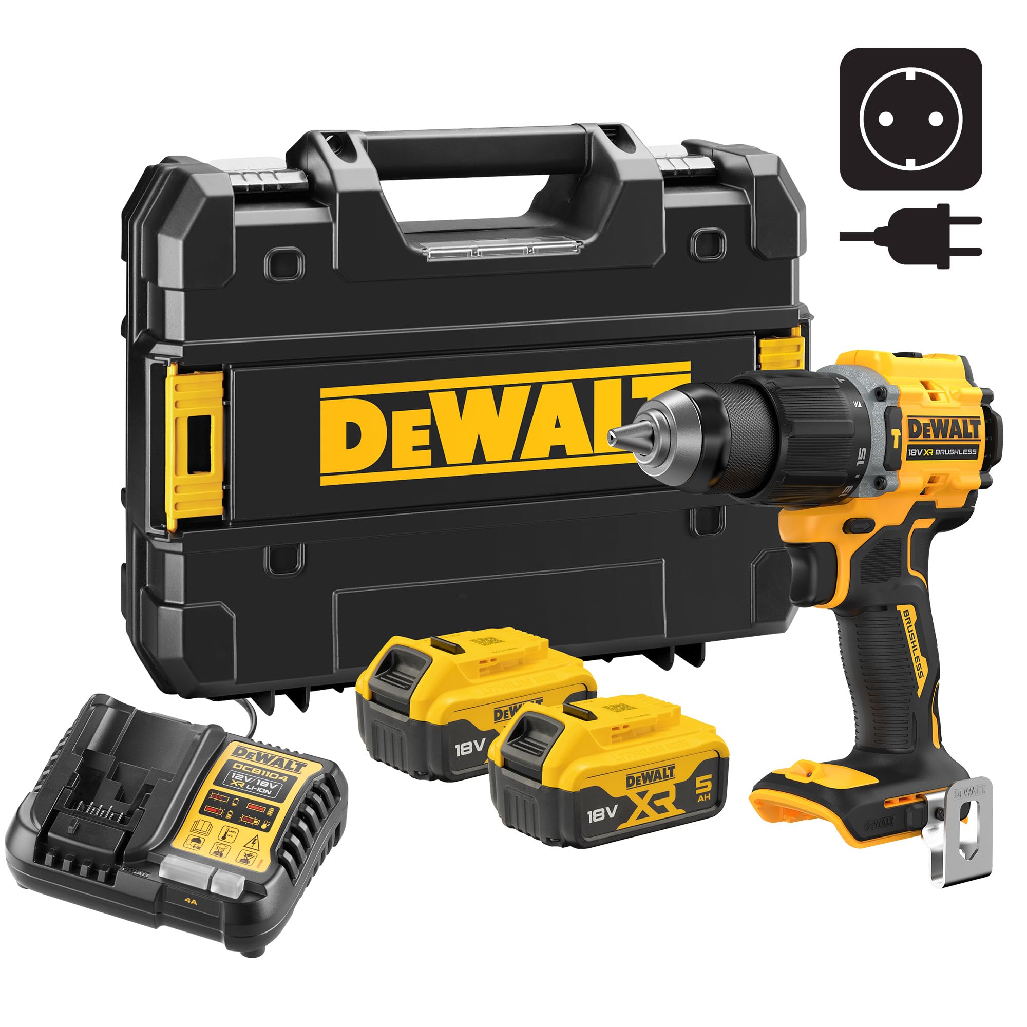 dewalt-dcd799p2t-qw-trapano-avvitatore-a-percussione-compatto-brushless-18v-xr-7 image 1