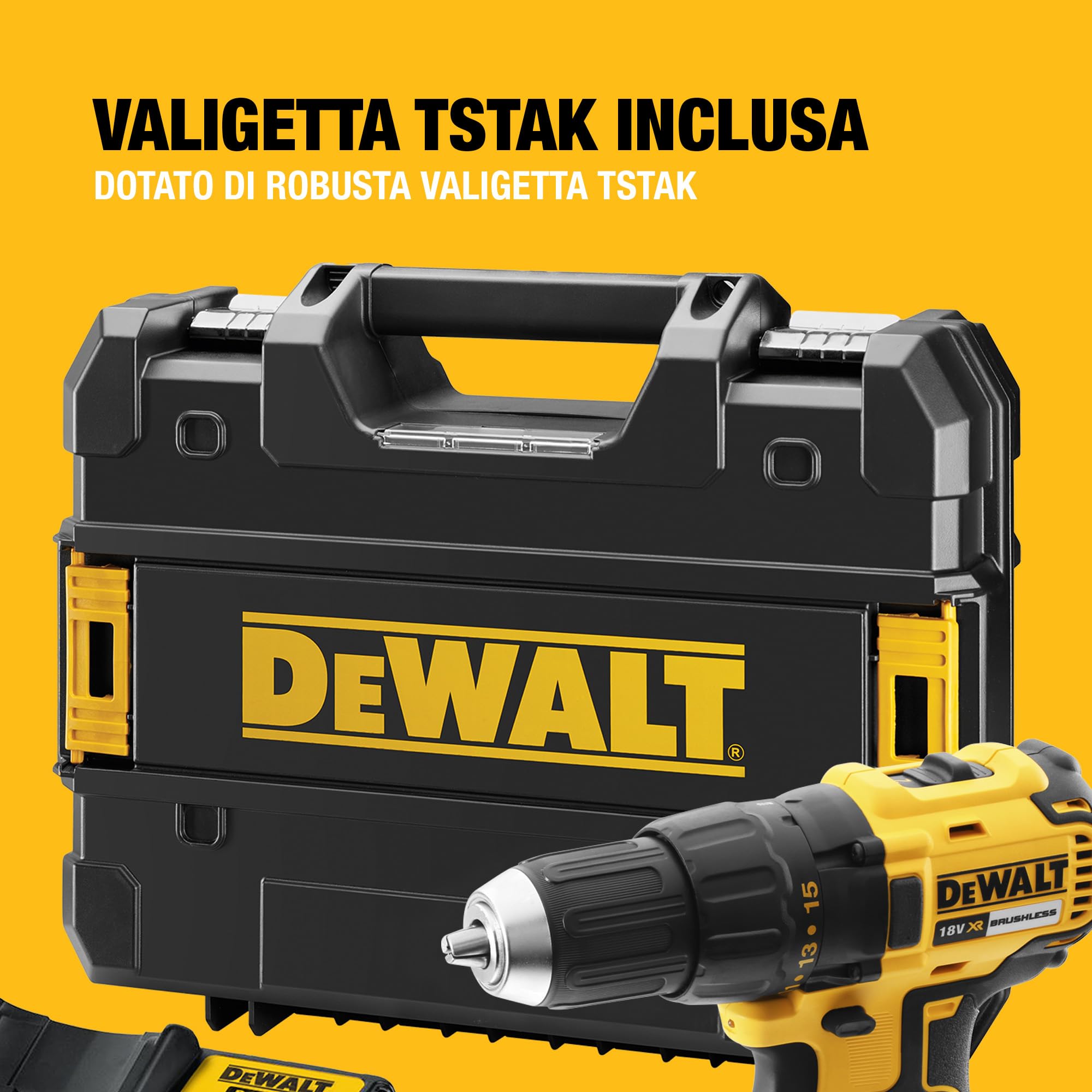 dewalt-dcd777s2t-qw-trapano-avvitatore-compatto-xr-18v-brushless-con-2-batterie- image 7