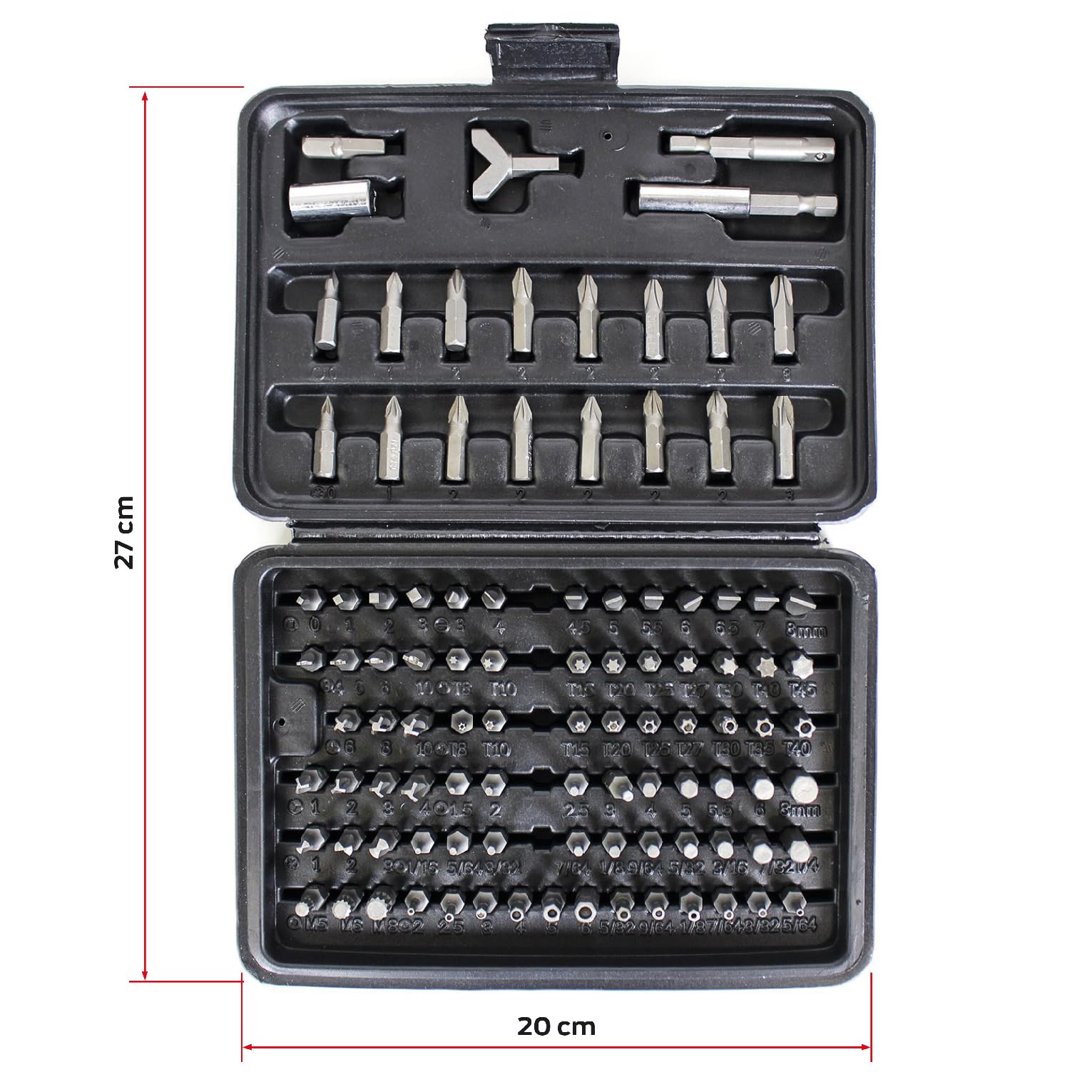 valex-set-inserti-100-pezzi-attacco-esagonale-1-4-con-portainserti-magnetico image 2